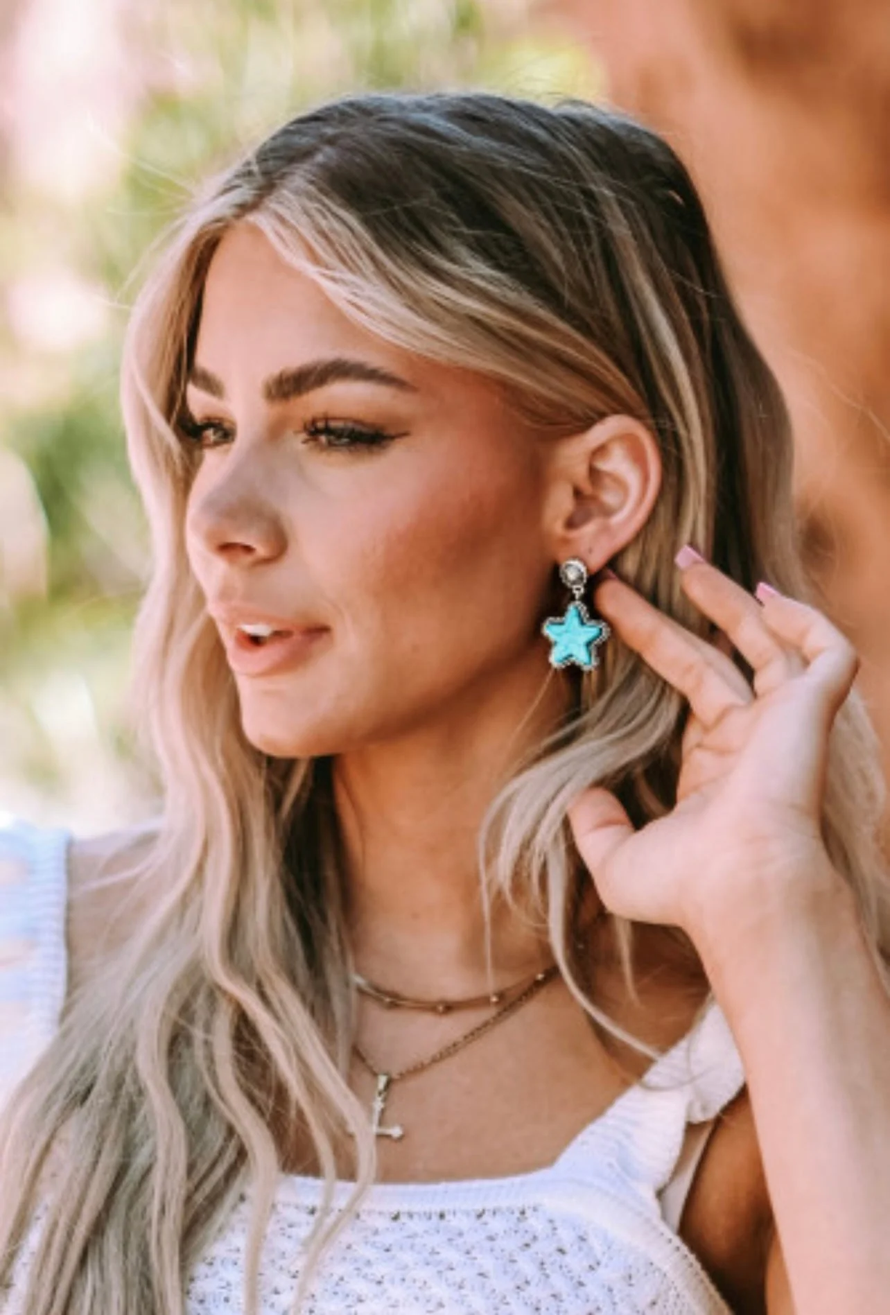 Western style star earring